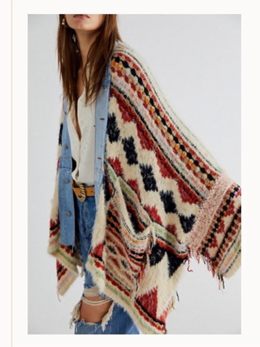 Free People Running Wild Poncho XS/S